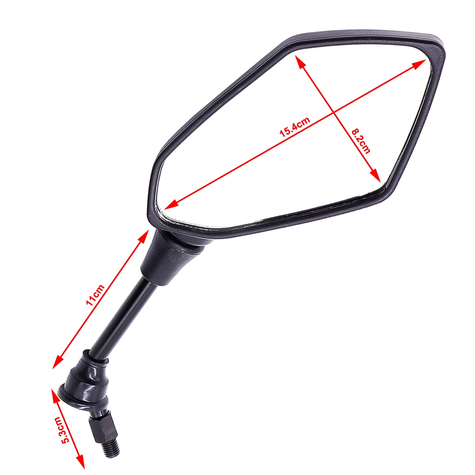 AUTOXBERT 2x Motorcycle Rear View Side Mirrors With 2x Free 7/8" Handle Bar Mount for ATV Bike