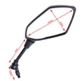 thumbnail image 2 of AUTOXBERT 2 espejos laterales traseros para motocicleta y 2 soportes de manillar de 7/8 pulgadas para motos ATV., 2 of 6