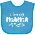 thumbnail image 3 of Inktastic I Love My Mama with Hearts Boys or Girls Baby Bib, 3 of 4