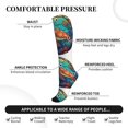 thumbnail image 3 of Lsque Sea Turtle in Coral Pattern Sport Compression Socks for Men & Women 15-20 mmHg Knee High Nurse Pregnant Running Medical and Travel Athletic, 3 of 6