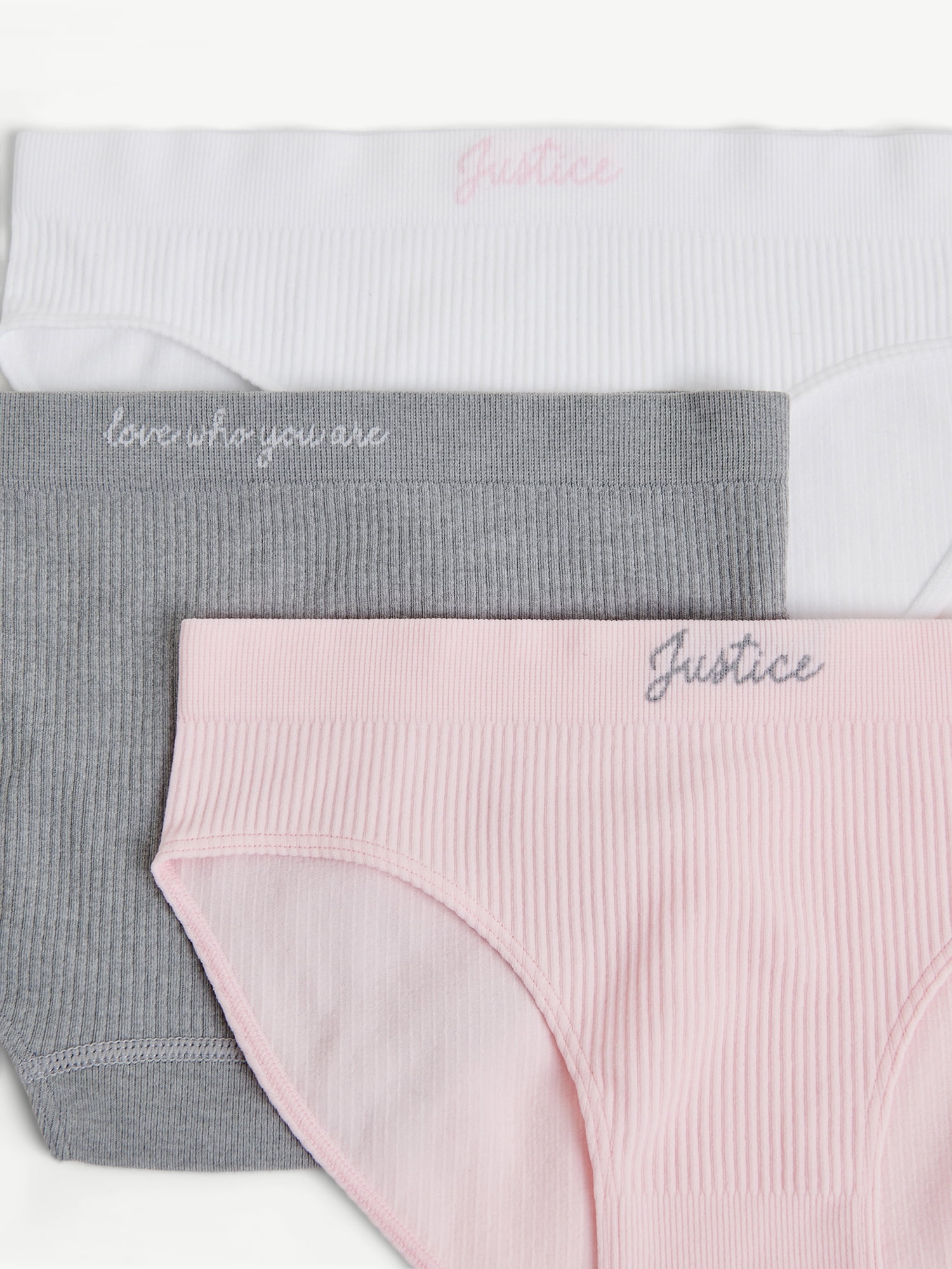 Justice Girls Seamless Bikini Undies, 5-Pack, Sizes 6-16