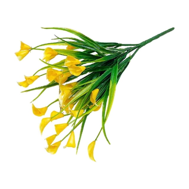 CaiYueKe 3 Pcs Artificial Silk Lilies Bouquet Fake Flowers for Home Decor Wedding Centerpiece Vase Arrangements Plastic Floral Stems Decorative Bouquets