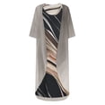 thumbnail image 4 of Vestido de dos piezas de manga corta con cuello redondo y estampado casual de moda para mujer Wmkox8yi bvn76, 4 of 5