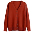 thumbnail image 4 of Cardigan Jacket Women's Knitted Base Shirt V Neck Long Sleeve Spring Fall 2024 Outer Sweater Women's Lightweight Summer Cardigans Cardigan for Women plus Size Maternity Cardigans for Fall, 4 of 4