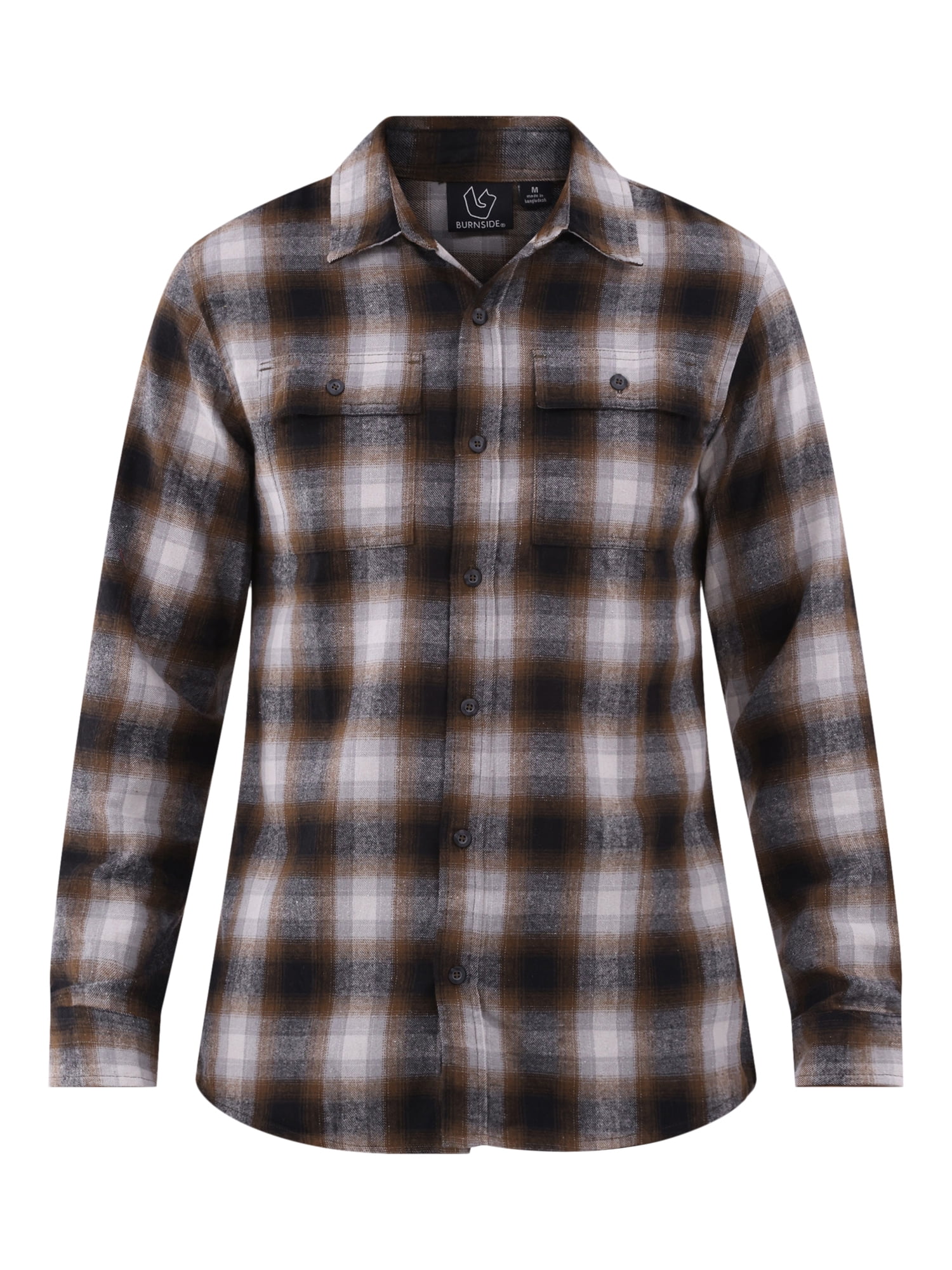 Burnside Men's Modern Fit Plaid Flannel Shirt with Long Sleeves, Sizes S-2XL