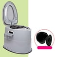 thumbnail image 6 of Portable Toilet for Adults Travel Toilet Waterproof Removable Toilet Paper Holder Sturdy Outdoor Potty for Travel RV Gray, 6 of 10