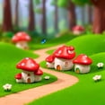 thumbnail image 4 of Cute Mushroom House Ornament, Miniature Resin Tabletop Decor for Fairy Garden, DIY Terrarium & Mini Landscape Accessories, Charming Desk Decor, 4 of 5