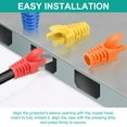 thumbnail image 5 of 100Pcs RJ45 Plug Connector Cover Cat5 Cat5E Cat6 Cat7 Wire Guard Sleeves, Red, 5 of 6