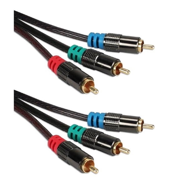 QVS RCA3V-100 100 ft. HDTV Triple-RCA Premium Component Video Combo Cable