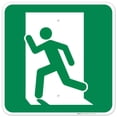 thumbnail image 1 of Emergency Exit Sign, (Left), 18x18 Aluminum, 1 of 1