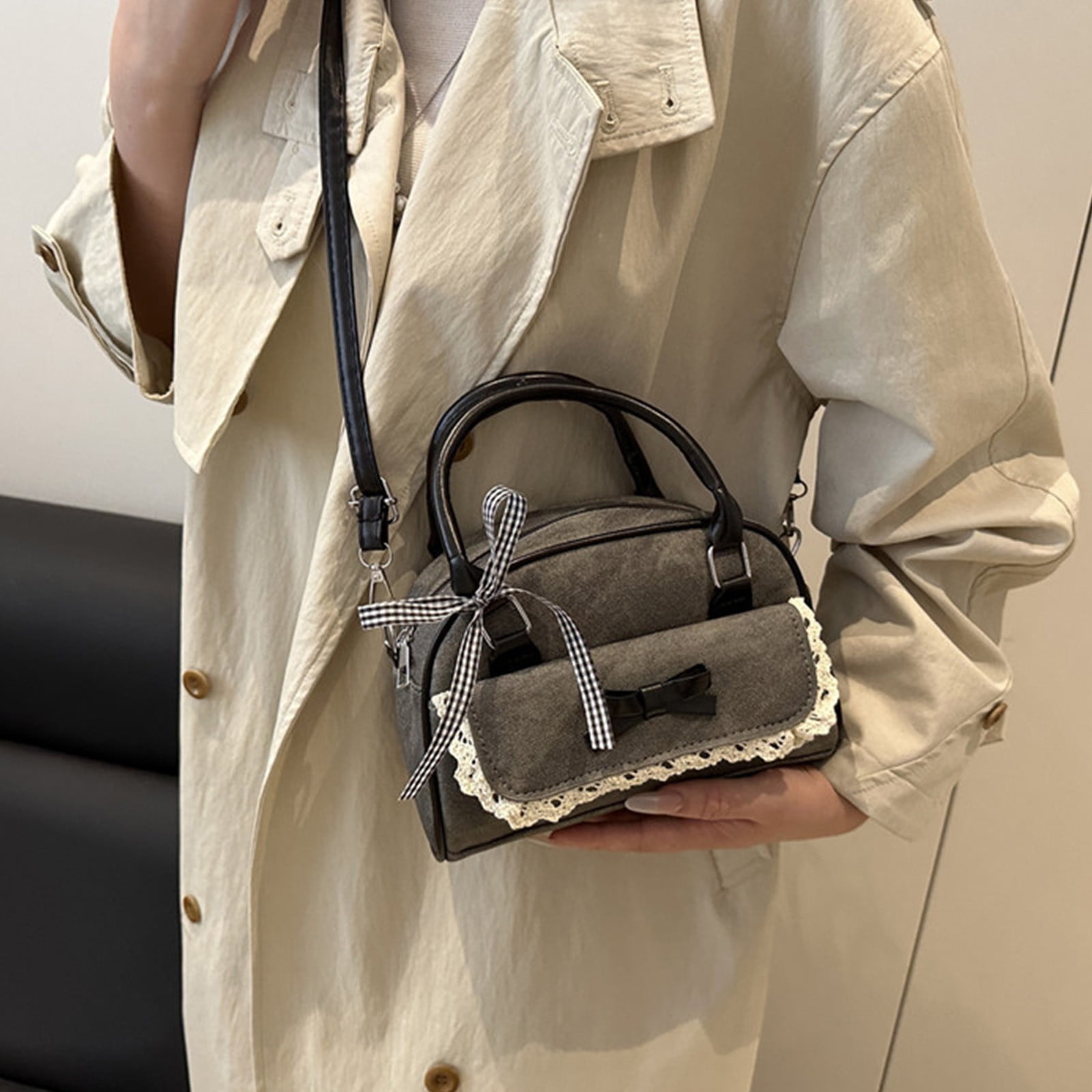 NWOKYZGH Denim Purse with Bow Crossbody Shoulder Bag Bling Small Jean Purses for Women Aesthetic Handbags