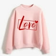 thumbnail image 5 of Baqcunre Crewneck Sweatshirts Printing Sweatshirt Top Long Sleeved Sweatshirt Casual Blouse Temperament Pullover Top(Red 2 S-XXL),Womens Sweatshirt Womens Tops Valentine'S Day Shirts For Women, 5 of 6