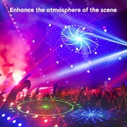 RGB White Strobe Light Stage Effect Lighting 7CH DMX Sound Control for DJ Club Party Show