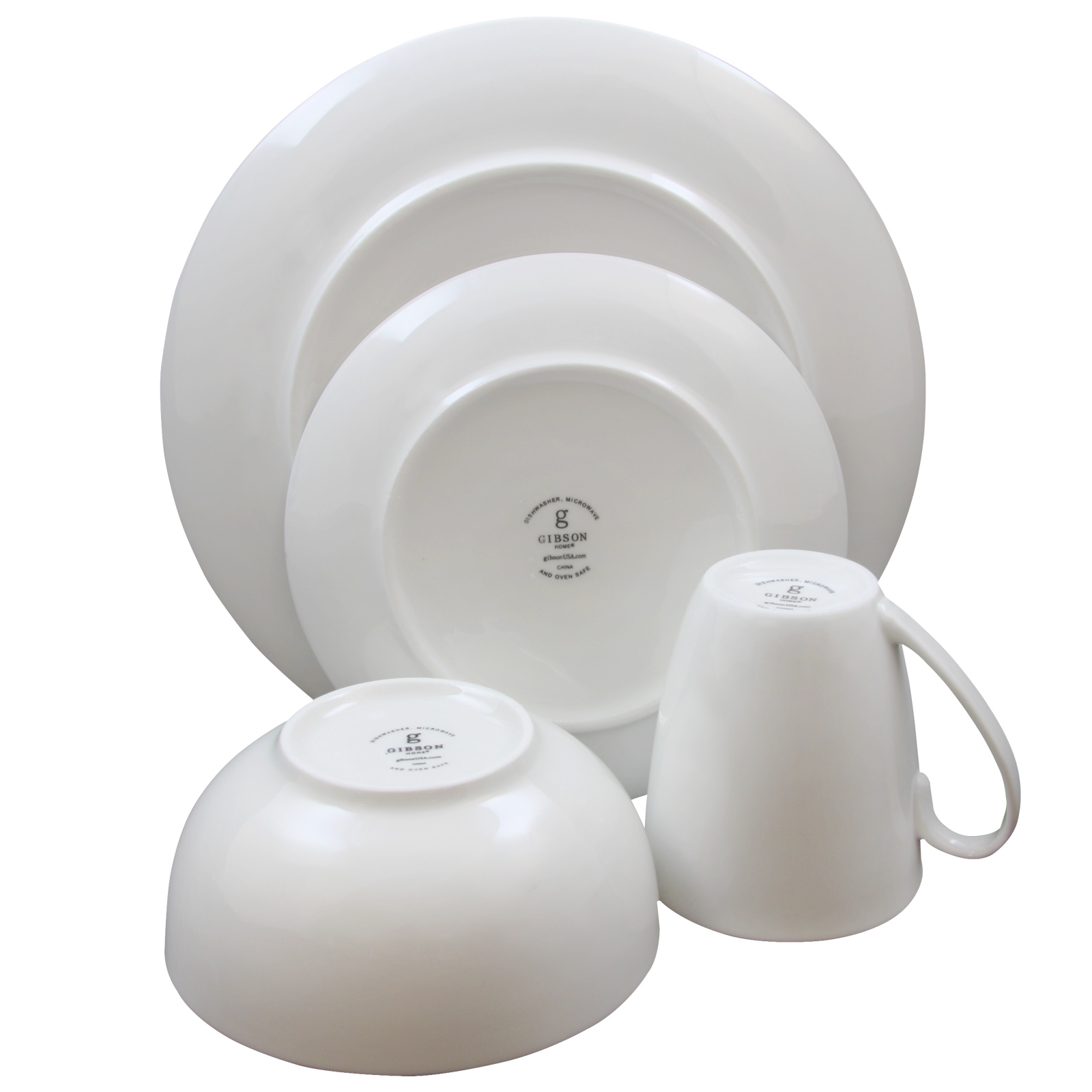 GB Home Ogalla 16 Piece Dinnerware Set in White