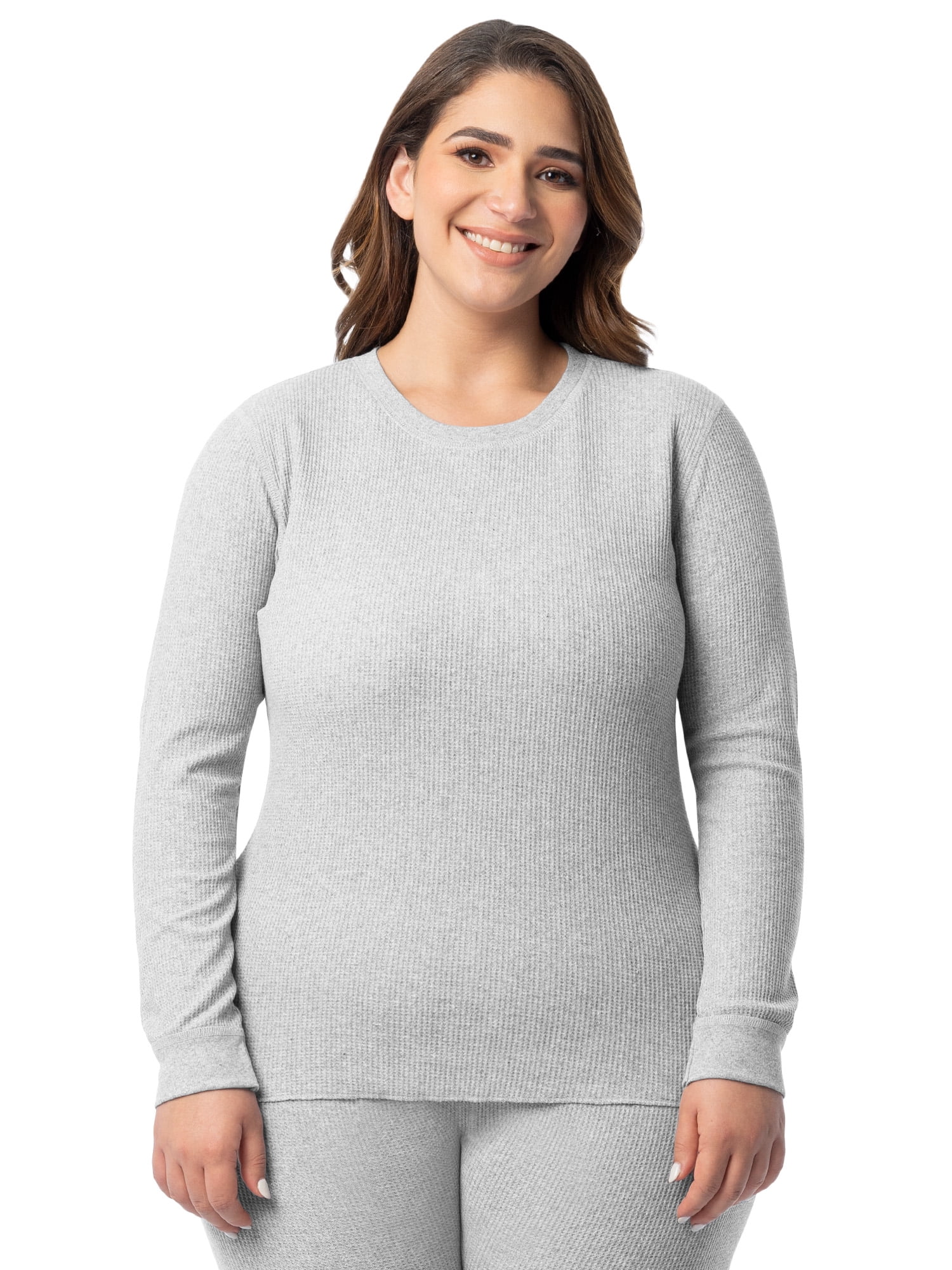 Fruit of the Loom Women's Recycled Waffle Thermal Top 2PK, Sizes XS-4XL