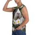 thumbnail image 3 of Pofeuu Daisy Guinea Pig Print Men's Muscle T-Shirt, Sleeveless, Muscle Tank, Classic Muscle Tee Top For Men Casual Sleeveless Muscle T-Shirt Trendy Clothes-3X-Large, 3 of 7