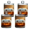 thumbnail image 2 of 2 Pack Lovely Ghost on Pumpkin Qtip Holder Dispenser Clear Plastic Storage Apothecary Jars for Cotton Swabs Balls Pads Floss, 2 of 7