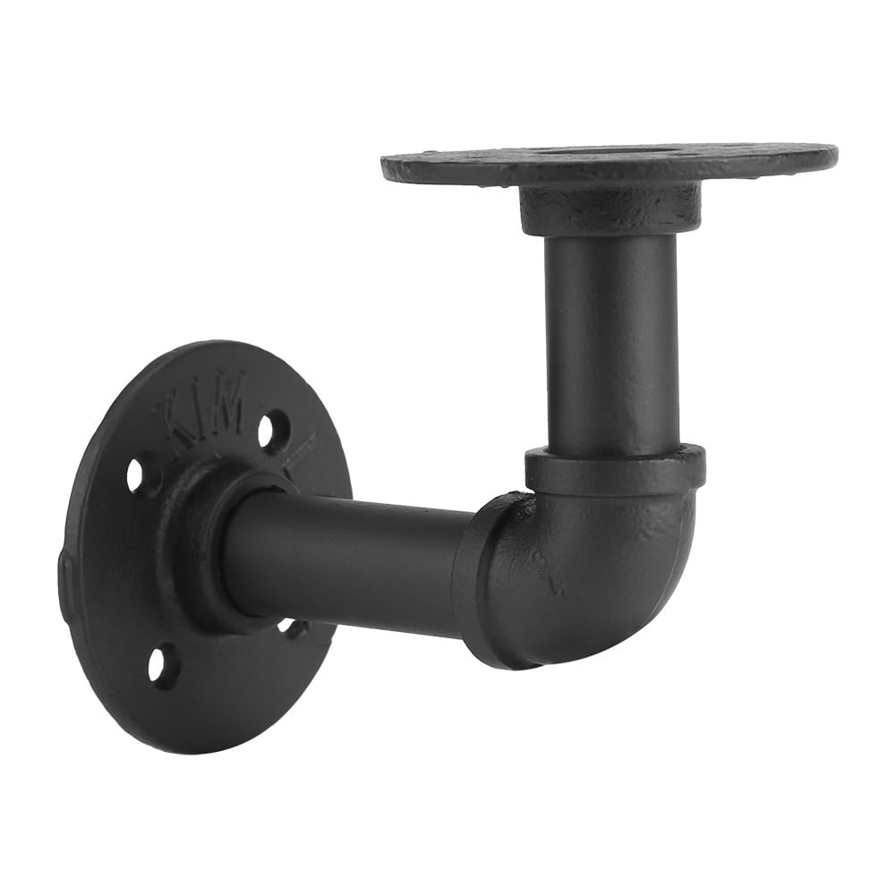 Herwey Black Iron Industrial Pipe Shelf Bracket Holder DIY Home Decor
