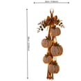 thumbnail image 6 of CHJK Rustic White Pumpkin Hanging Swag, 5 Pumpkin Fall Wall & Door Decor, Distressed Wooden Pumpkins with Plaid Bow and Warm LED Lights for Farmhouse Fall Door Decor, 6 of 7