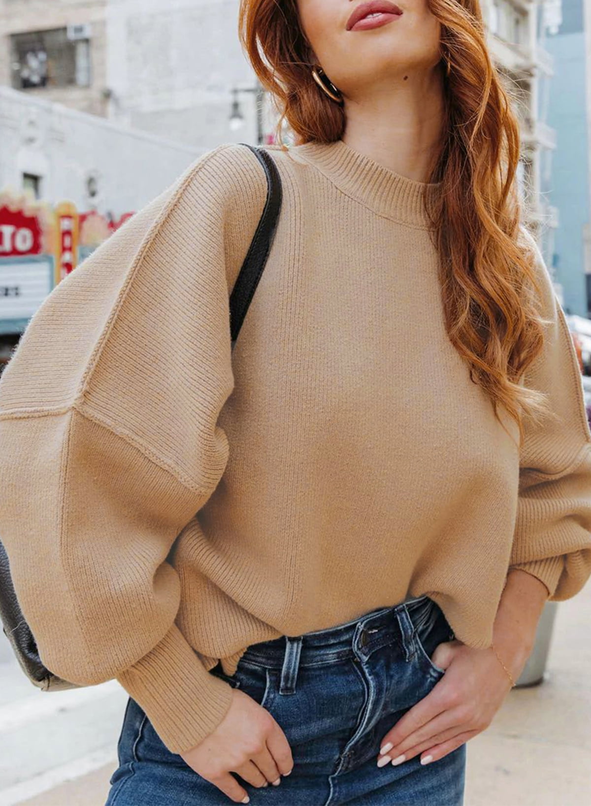 apricot batwing top