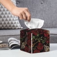 thumbnail image 3 of Honeii 's Fishbone Rose for Leather Square Tissue Box Cover Holder: A Stylish Organizer for Tabletops, Bathrooms, Cars & Offices, 3 of 5