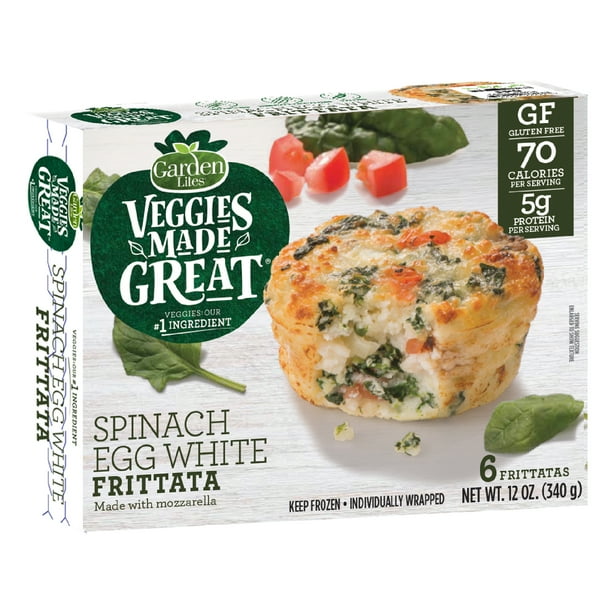 Garden Lites Veggies Made Great Spinach Egg White Frittata, 12 oz, 6 Ct