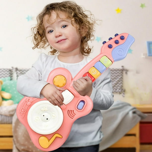 Juguetes para piscina, juguetes para bebés, juguetes para niños pequeños, guitarra pequeña para niños, instrumento educativo para la primera infancia, guitarra, juguetes electrónicos, animales que se