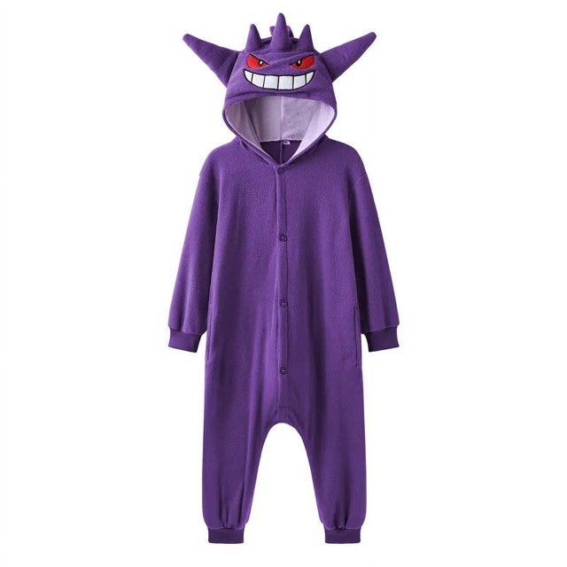 Gengar-Disfraz de Snorlax para niños, ropa de Cosplay de Pokémon, Pika, Kigurumis, Pijama de cuerpo completo para niños, Pijama de Anime de Navidad de una pieza