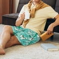 thumbnail image 4 of Daiia Alapaca in Boho Mens Woven Stretch Pajama Short,Short Pajama Pants-3X-Large, 4 of 9