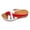 Red, variant on Women's Orthotic Wedge Walking Sandals Comfortable Fashion Color Block Leather Arch Support Platform Nursing Dress Slip on Casual Beach Summer Slides Red Size 9.5