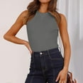 thumbnail image 6 of Npasoilc Summer Tank Tops for Women Knitted Sleeveless Round Neck Blouse Solid Color Casual Slim-Fit Tops, 6 of 6