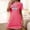 Hot Pink, variant on YHAJDS Sleep Shirts For Women Print Round Neck Short Sleeve Sleep Tee Short Nightshirt