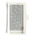 thumbnail image 2 of Allytech iPhone 12 Pro Max Case with Zipper Wallet, Bling Glitter Multiple Credit Cards Slots Wallet Case Cover with Zipper Detachable Strap Case for Apple iPhone 12 Pro Max, Silver, 2 of 7