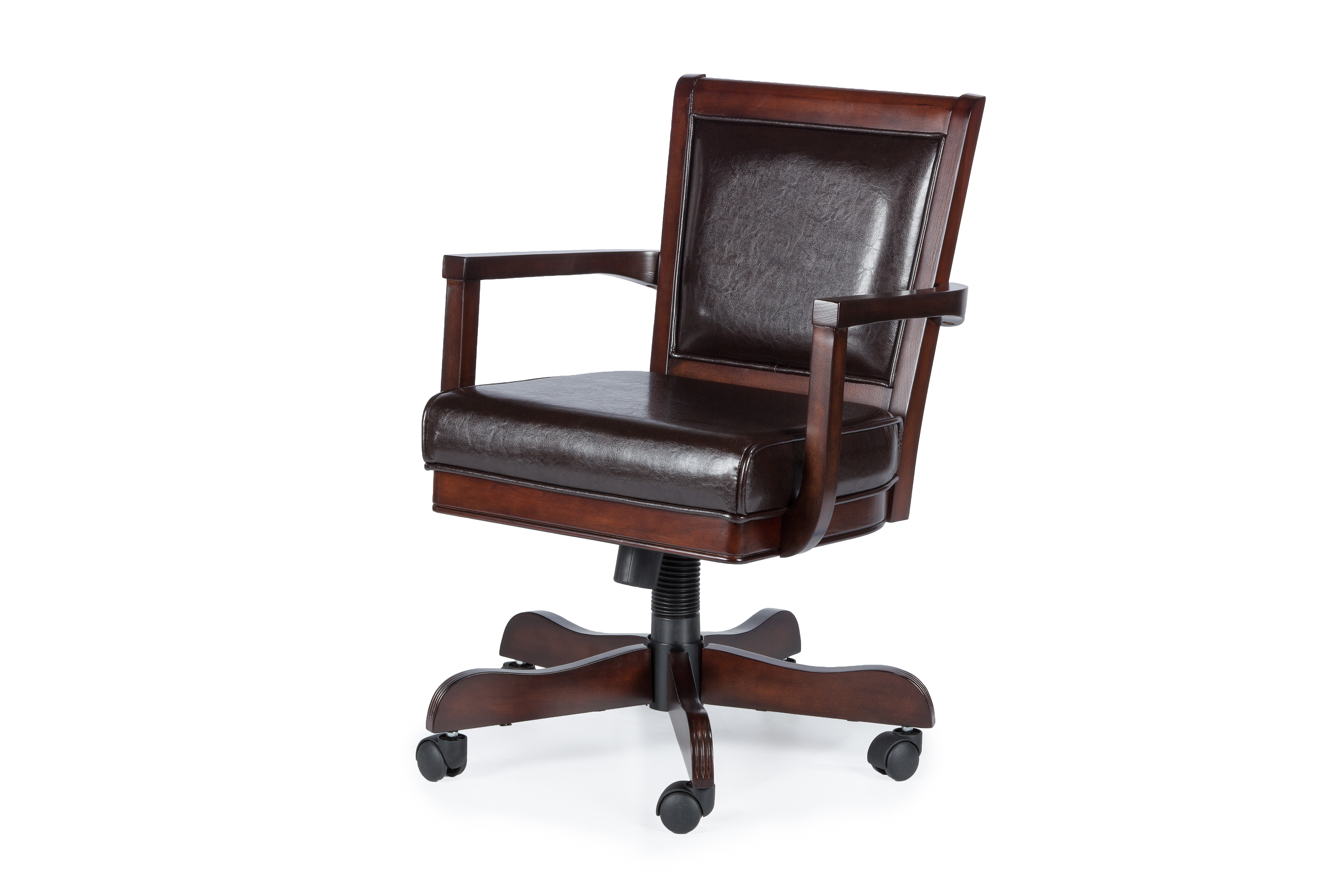 Hillsdale Furniture Ambassador Wood Caster Chair, Medium Brown Cherry