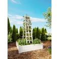 thumbnail image 3 of Vita Classic 14" L x 68" H Ladder Garden Trellis, Vinyl, White, VA68167, 3 of 7