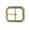 Brass, variant on 1 1/4 Inch Center Bar Single Prong Solid Brass Octagon Rectangular Belt Buckle