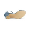 thumbnail image 6 of BLISSFUL STEP Women's Shoes Ankle Strap Block Heel Buckle Open Toe Sandals Haze Blue 11.5, 6 of 8