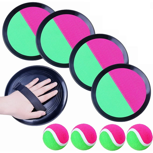 Juego de pelota de lanzamiento y captura de pala, juego de deportes de lanzamiento y captura, juguete perfecto para regalo al aire libre para niños, versión mejorada de 7 pulgadas Sincero Hogar