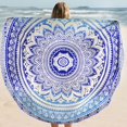 thumbnail image 2 of Fader Color Round Tippet Tablecloth Yoga Mat; Tippet Summer Beach Towel Round Yoga Mat, 2 of 2