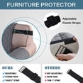 thumbnail image 4 of Fundas de sofá Película de protección de muebles acolchada, repelente al agua, mejorada con correas elásticas, espuma antideslizante, funda de sofá de microtela para mascotas Xemadio LKX-0943-3, 4 of 9