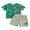 Green, variant on BemeyourBBs Baby Boy Summer Clothes Short Sleeve Football Print T-Shirt Shorts