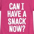 thumbnail image 3 of Instant Message - Can I Have A Snack Now - Toddler & Youth Girls Short Sleeve Graphic T-Shirt, 3 of 6