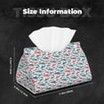 thumbnail image 6 of Goofa Colorful Shark Pattern Triangle Square Tissue Box Cover, Modern PVC Leathe Facial Paper Holder,Decorative Holder/Organizer for Bathroom Vanity Countertop, 6 of 9