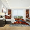 thumbnail image 3 of Designart 'Orange and Blue Mirrored Art' Modern & Contemporary Duvet Cover Set, 3 of 4