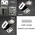 thumbnail image 4 of MYG 90 Degrees Latch Lock Hasp And Staple For Padlock Gate Door Shed Stainless Steel, 4 of 8