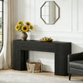 thumbnail image 2 of Fnova 71" Long Console Table, Farmhouse Wood Grain Entryway Table, Narrow Rectangular Sofa Table Behind Couch for Entrance, Hallway, Living Room, 2 of 20
