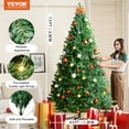 thumbnail image 2 of VEVOR Christmas Tree, 7.5ft Prelit Artificial Xmas Tree, Full Holiday Decor Tree with 550 Warm White LED Lights, 1346 Branch Tips, Metal Base for Home Party Office Decoration, 2 of 9