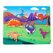 Eliiti Wooden Dinosaurs Puzzle for Toddlers 2 to 4 Years Old Boys Girls