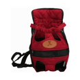 thumbnail image 1 of Triomphe Pet Backpack Outing Bag Carry Bag Dog Backpack Chest Bag, Red L, 1 of 5