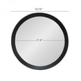 thumbnail image 2 of Black Round Mango Wood Frame Wall Mirror D20 Inch Transitional Decor for Bathroom Entryway, 2 of 15